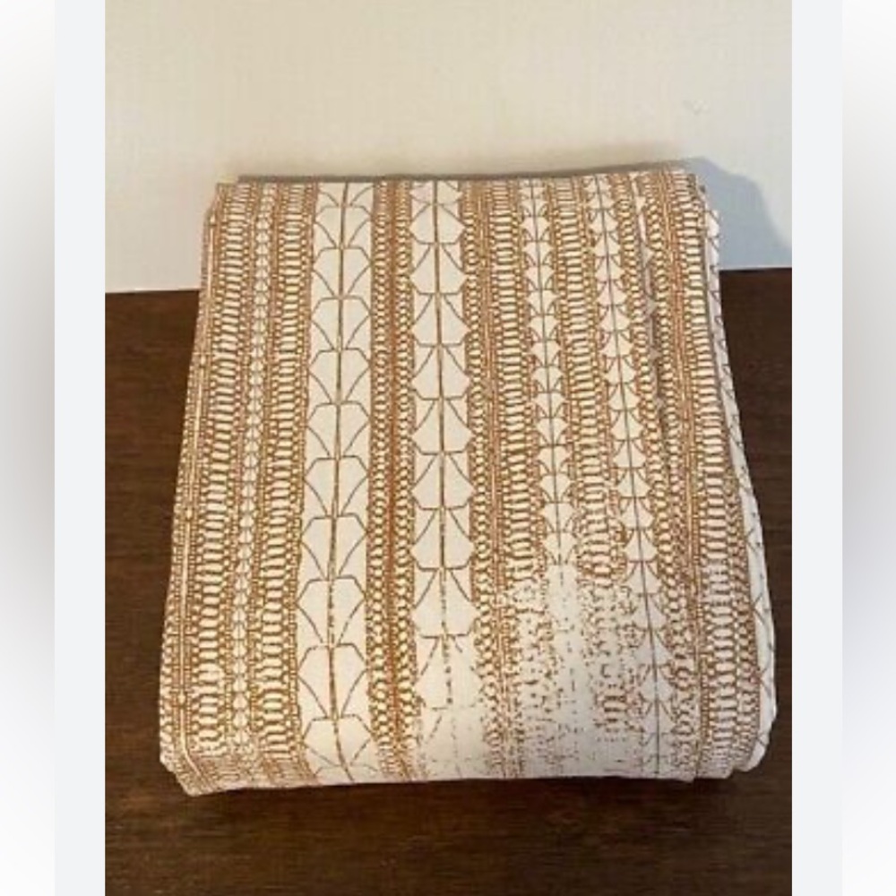 West Elm “Echo Print Gold Dust” 2 Drape Panels 48” x 96 Panels